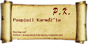 Pospisil Karméla névjegykártya
